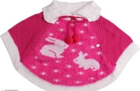 Pretty Comfy Long Sleeves Girl Sweaters - 2-3 Years, Pink, Wool, Pack of 1